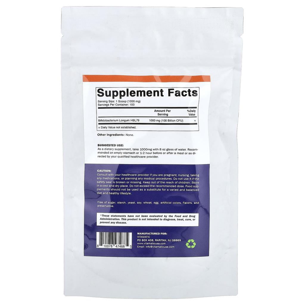 Vitamatic, Bifidobacterium longum, 100g (3.5oz)