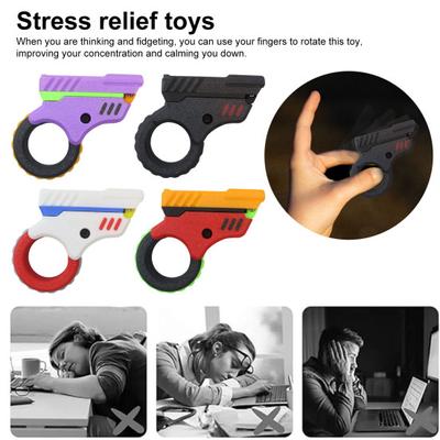 Çocuklar Spinner Fidget Oyuncak Stres Anksiyete Giderici Itme Parmak Kapak Çevirin İplik EDC Esneklik Eğitim Dekompresyon Oyuncak