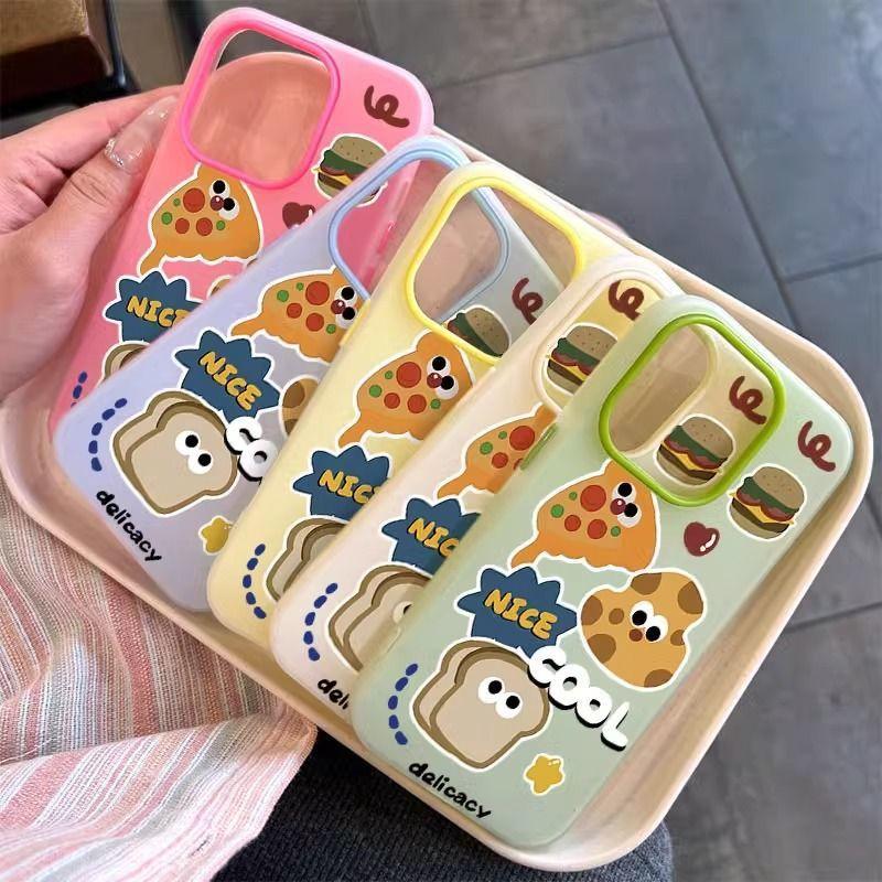 Pizza potatoes are suitable for iPhone16/17promax mobile phone case, Apple 15 skin scrub 13/14 jelly case.