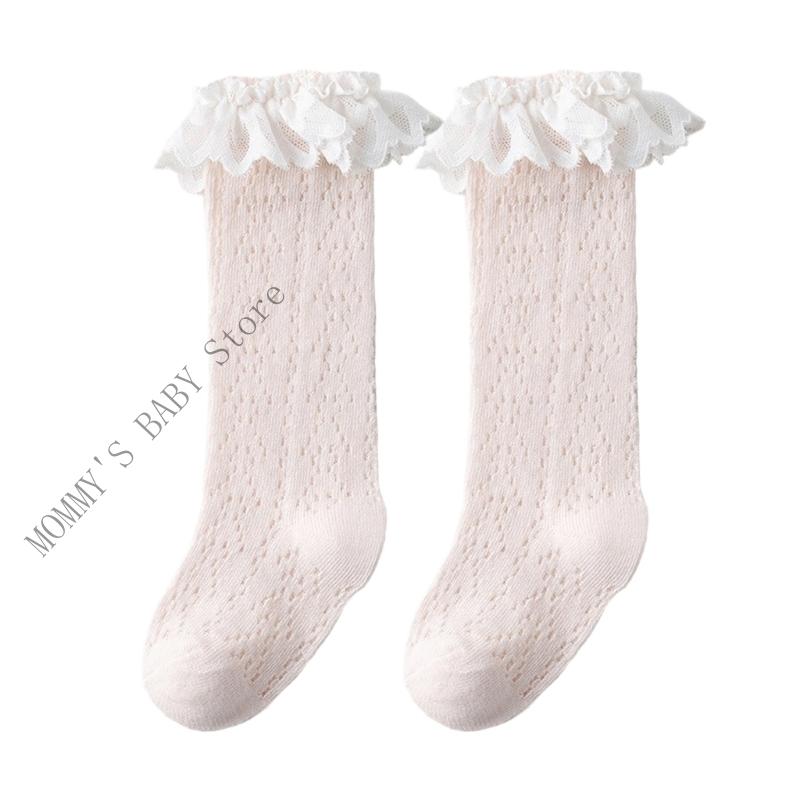 Mädchen Kniestrümpfe für 0-3 Jahre, Hübsche Rüschensocken Lange Socken für Bühnenauftritte und Partys