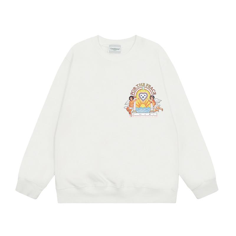 Casa spring and summer fantasy door starry sky castle casa letter long sleeve crew neck sweater couple T-shirt men and women couples