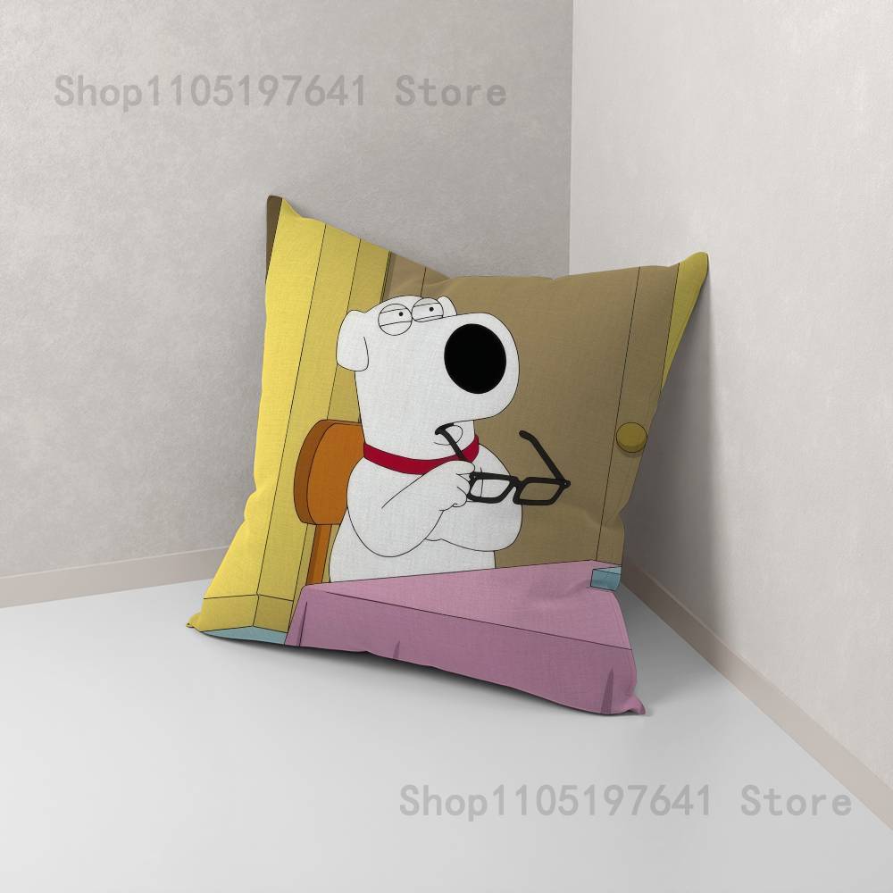 F-Family Funny Guy Pillow Case For Sofa Decor Car Office Room Printing Cushion Cover Decorations And Protector