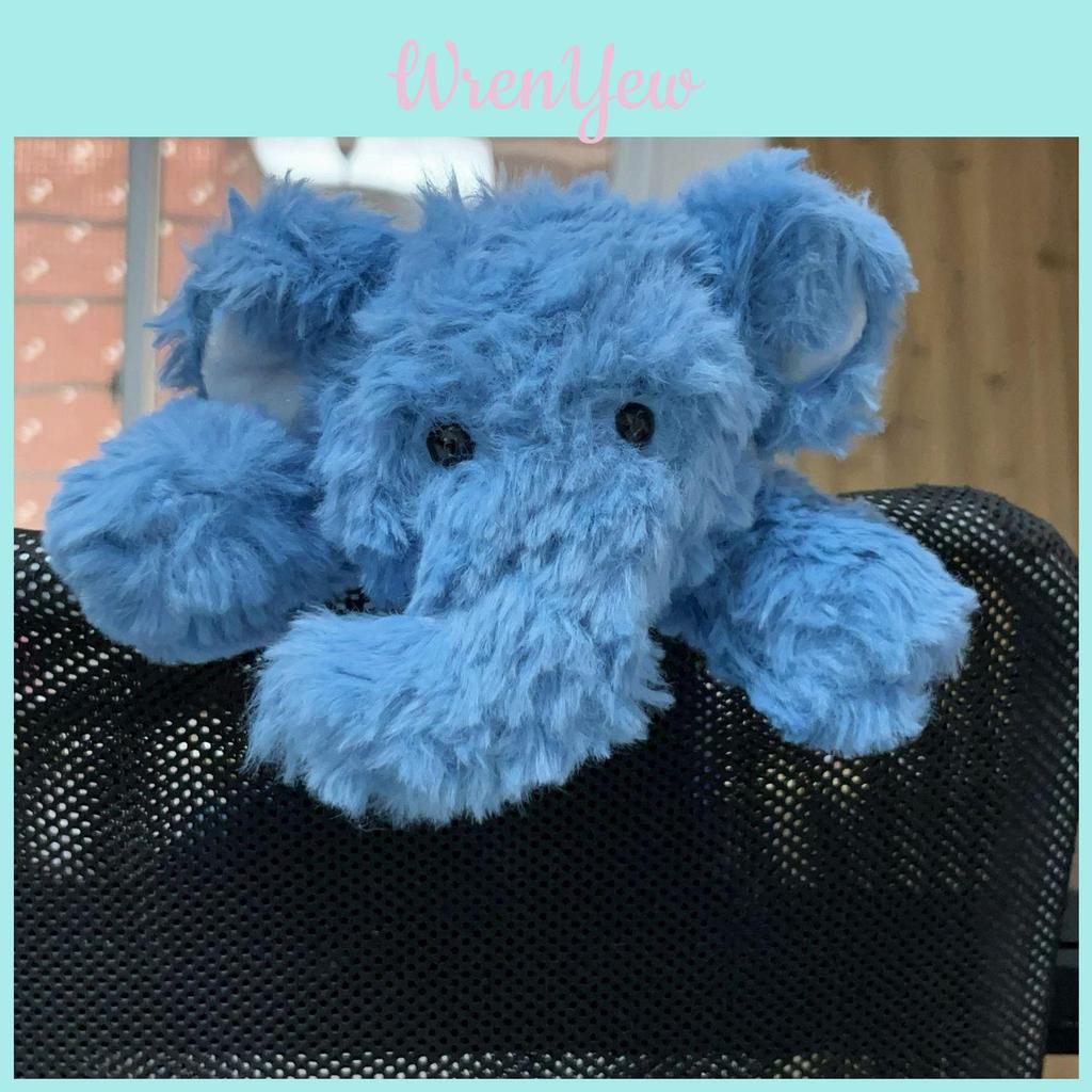 Cute Blue Elephant Pencil Case With Plush Toy For Students Desk Organizer