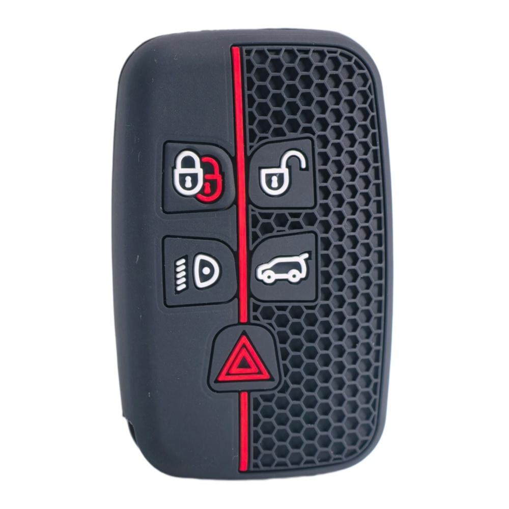 Copri Portachiavi in Silicone per Land Rover Range Rover Evoque Discovery Sport Jaguar XE XF XJ F-Pace F-Type Morbido Custodia Protettiva per Chiave Adatta a Smart a 5 Pulsanti