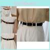 Chic Minimalist Ladies Pu Chain Rectangle Buckle Vintage Waist Belt For Dresses