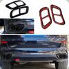 AMG Quad Exhaust Tailpipe Cover Trim For Mercedes-Benz C-Class C260L C180L C200L 2015-2026 Carbon Fiber Pattern Sporty Auto Tuning Accessory