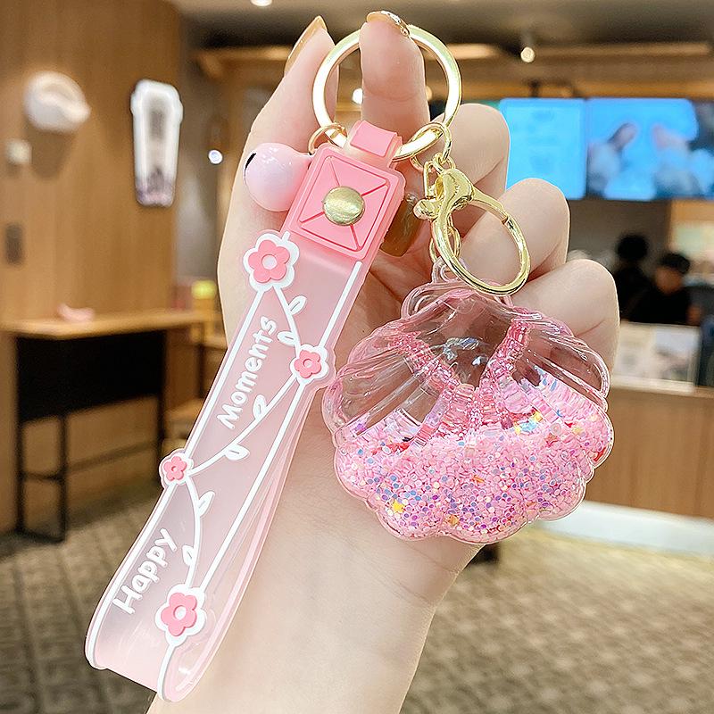 Breloc Stea de Mare Nisip Mișcător Ulei: Pandantiv Exquisit pentru Genți de Damă, Studenți și Copii - Decor Drăguț cu Ghiozdan Flotant