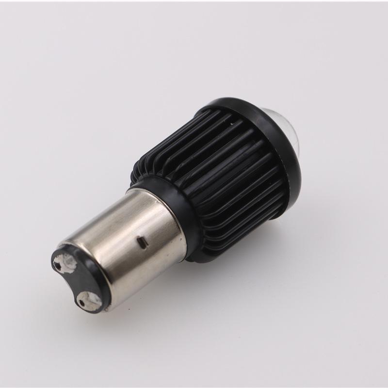 Faro de motocicleta de alto brillo y combo de luz antiniebla/freno, blanco/amarillo, BA20D/H4 con lente