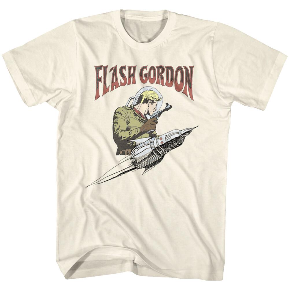 Flash Gordon Classic 80 Movie Flash Ray Gun Spaceship Men T Shirt XXXL