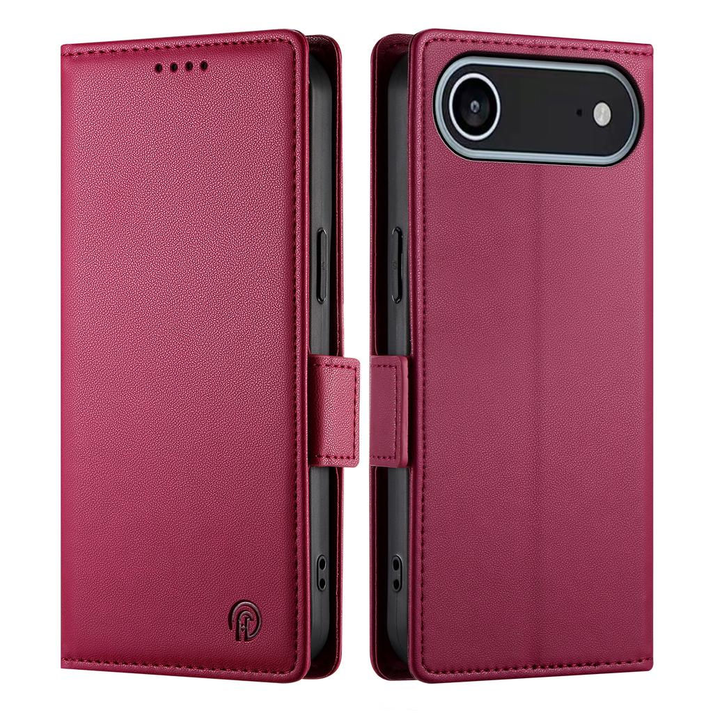 For iPhone 17 Air Stand Case PU Leather Wallet Phone Cover