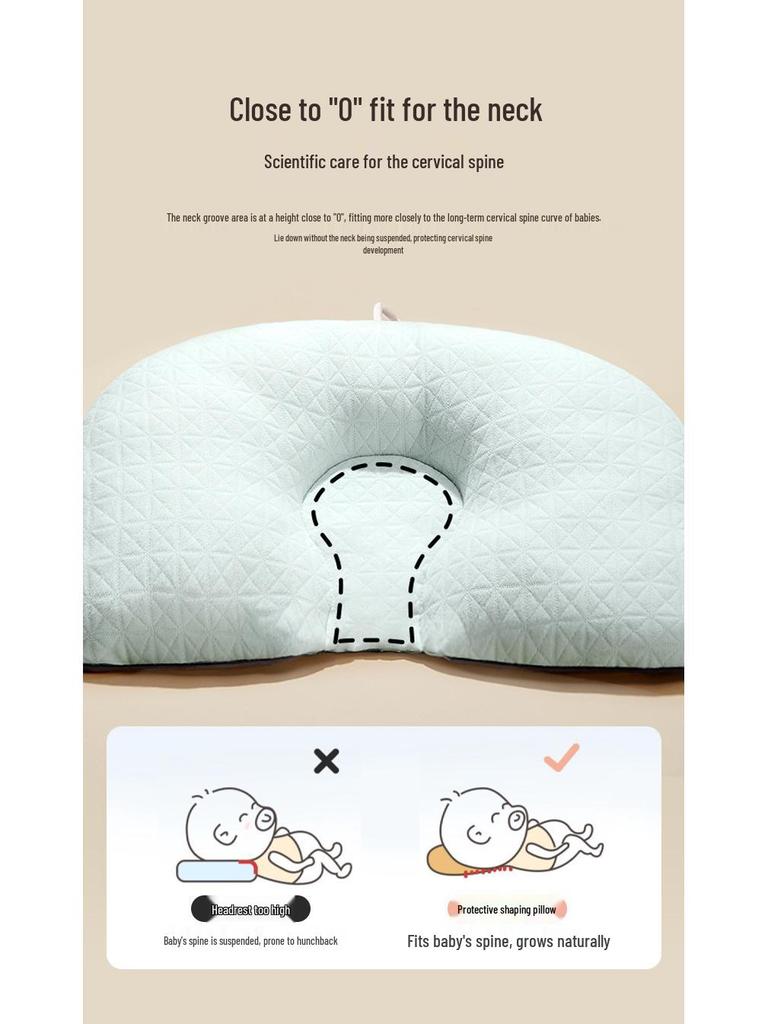 Baby Head Shaping Pillow for 0-6 Months - Anti-Startle and Supportive