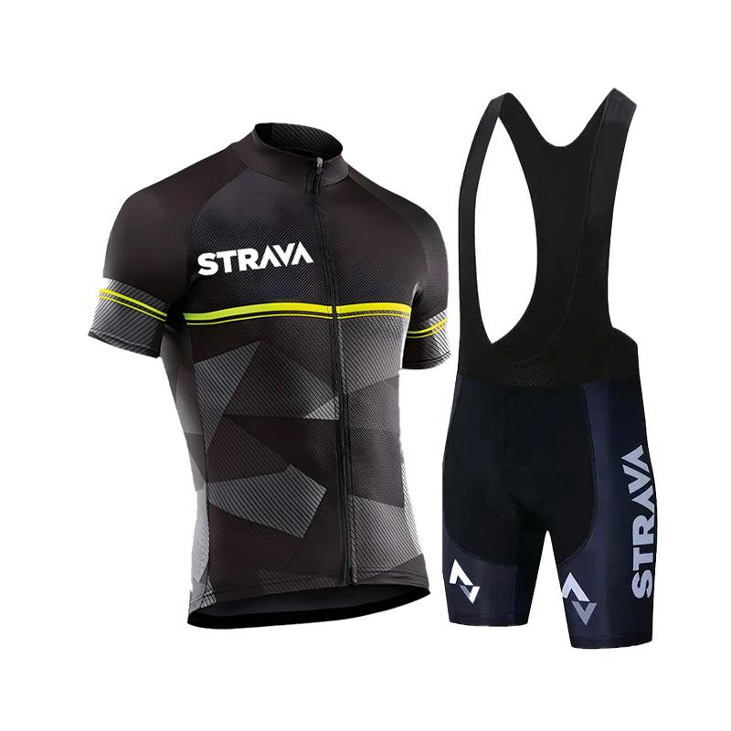 Bicycle Cycling Suit Short-sleeved Suit Men's Spring Summer Road Cycling Suit Quick-drying Breathable Mountain Bike Cycling Suit