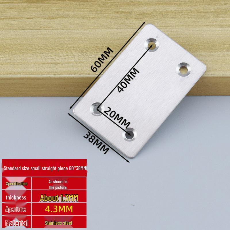 Thick Stainless Steel 90° Angle Bracket for Furniture Fastening