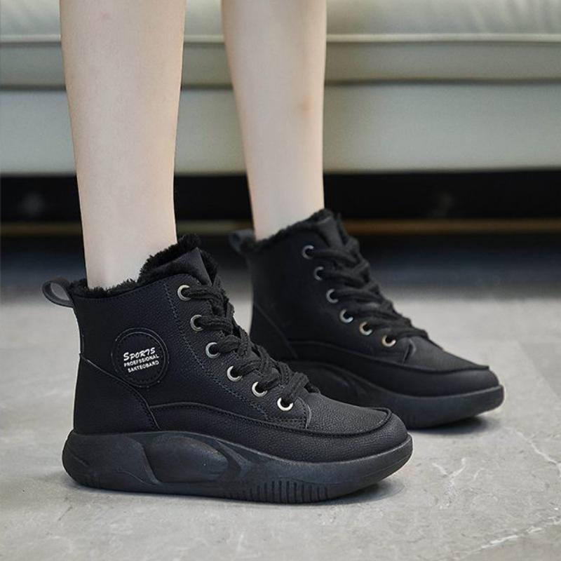 Fashionable High Top Women's Shoes 2024 Winter New Versatile Thickened Cotton Shoes Casual Sports Shoes Zapatillas De Deporte