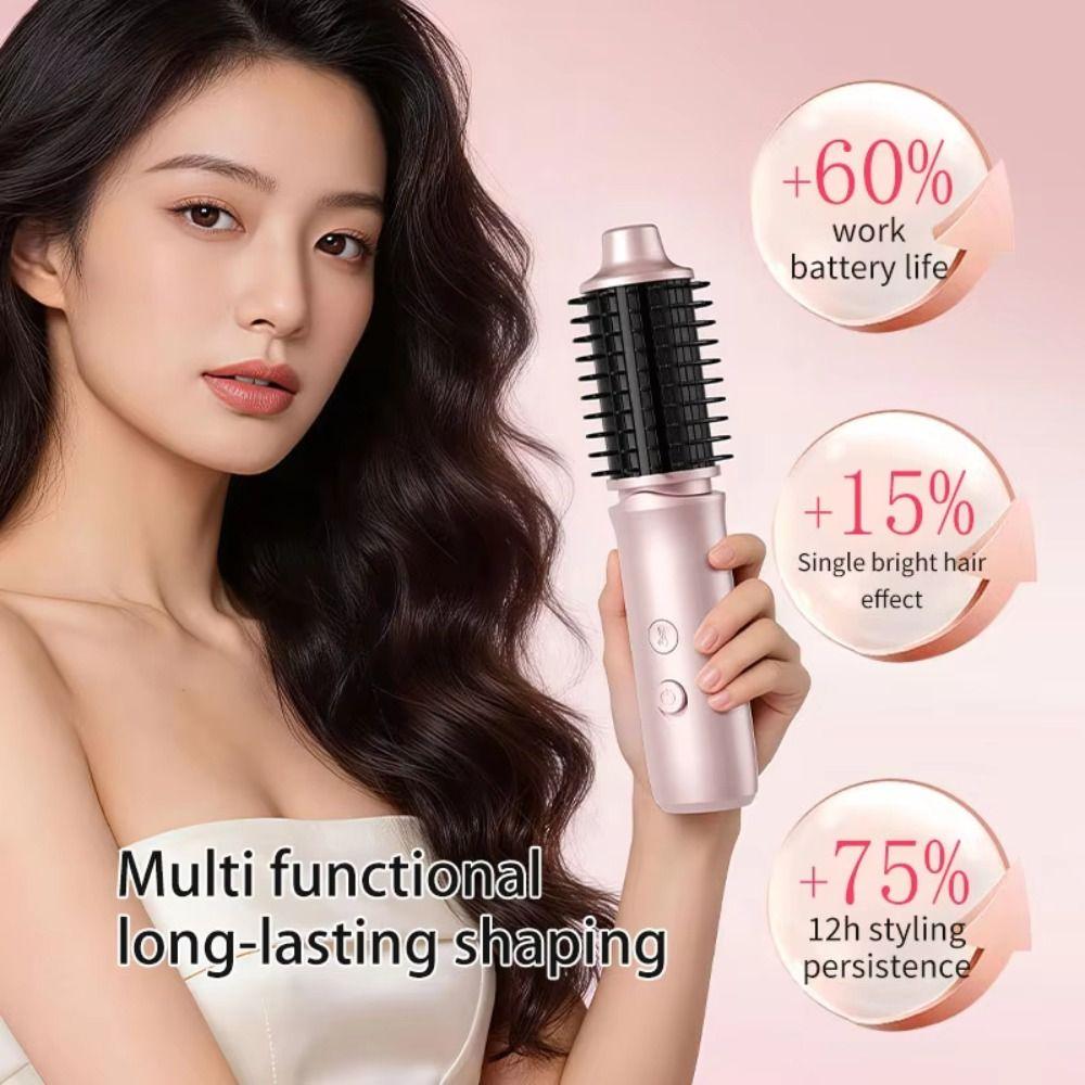 Cordless Portable Straightening Comb Negative Ion Flat Hair Iron Electric Hair Curler Travel Use