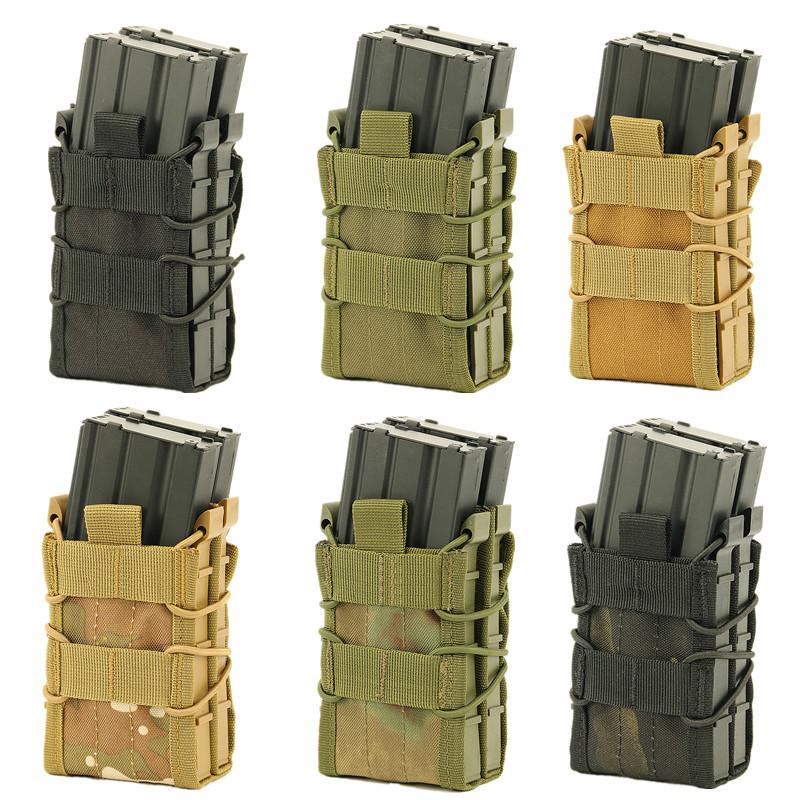 Tiger double full size cs camouflage quick pull function bag 5.56/7 .62molle double layer accessory magazine box