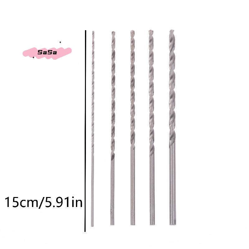 5Pcs 2mm 3mm 3.5mm 4mm 5mm Twist Drill Bit Kit For Wood Plastic Alloy Metal Woodworking Deep Hole Drilling Tools