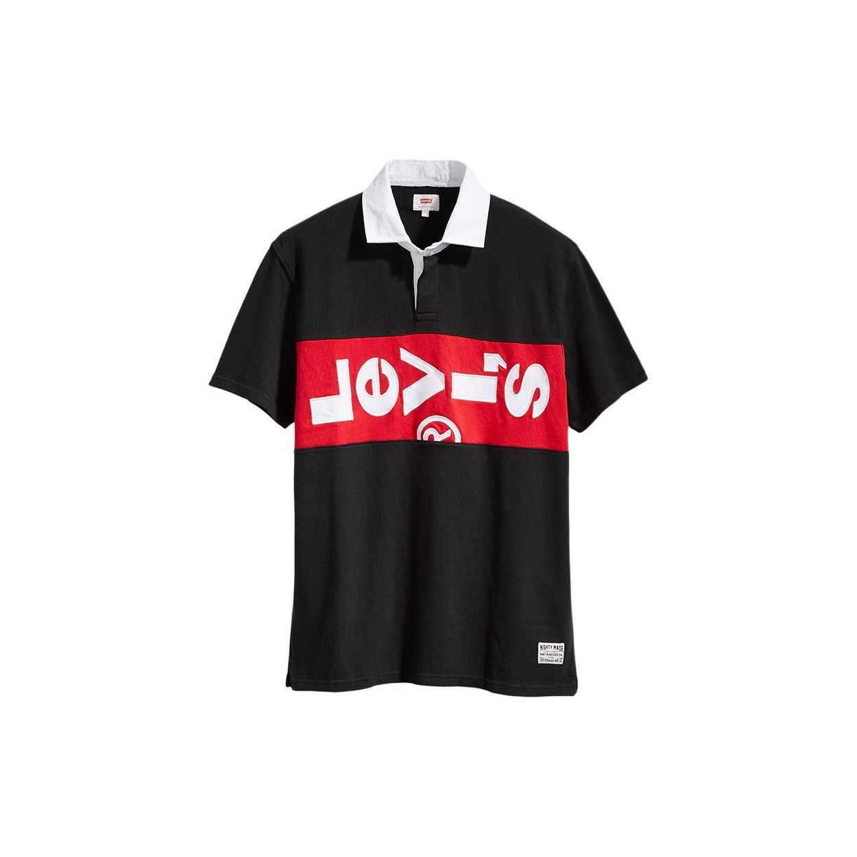 

Мужская футболка-поло Levis с цветными блоками и принтом букв, удобная, повседневная, с коротким рукавом, черная 69949-0000 M