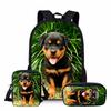 Trendy Popular Novelty Dog 3D Print 3pcs/Set Pupil School Bags Laptop Daypack Backpack Inclined Shoulder Bag Pencil Case