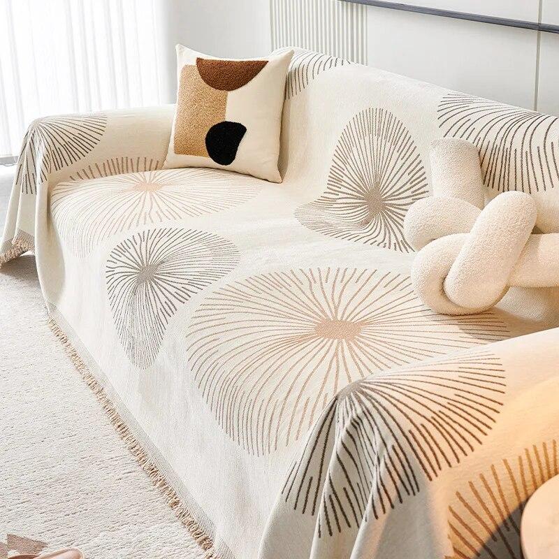 New Winter Fireworks Sofa Towel Living Room Chenille Sofa Towel Blanket Universal Anti-cat Scratch Couch Slipcover 1/2/3/4 Seat