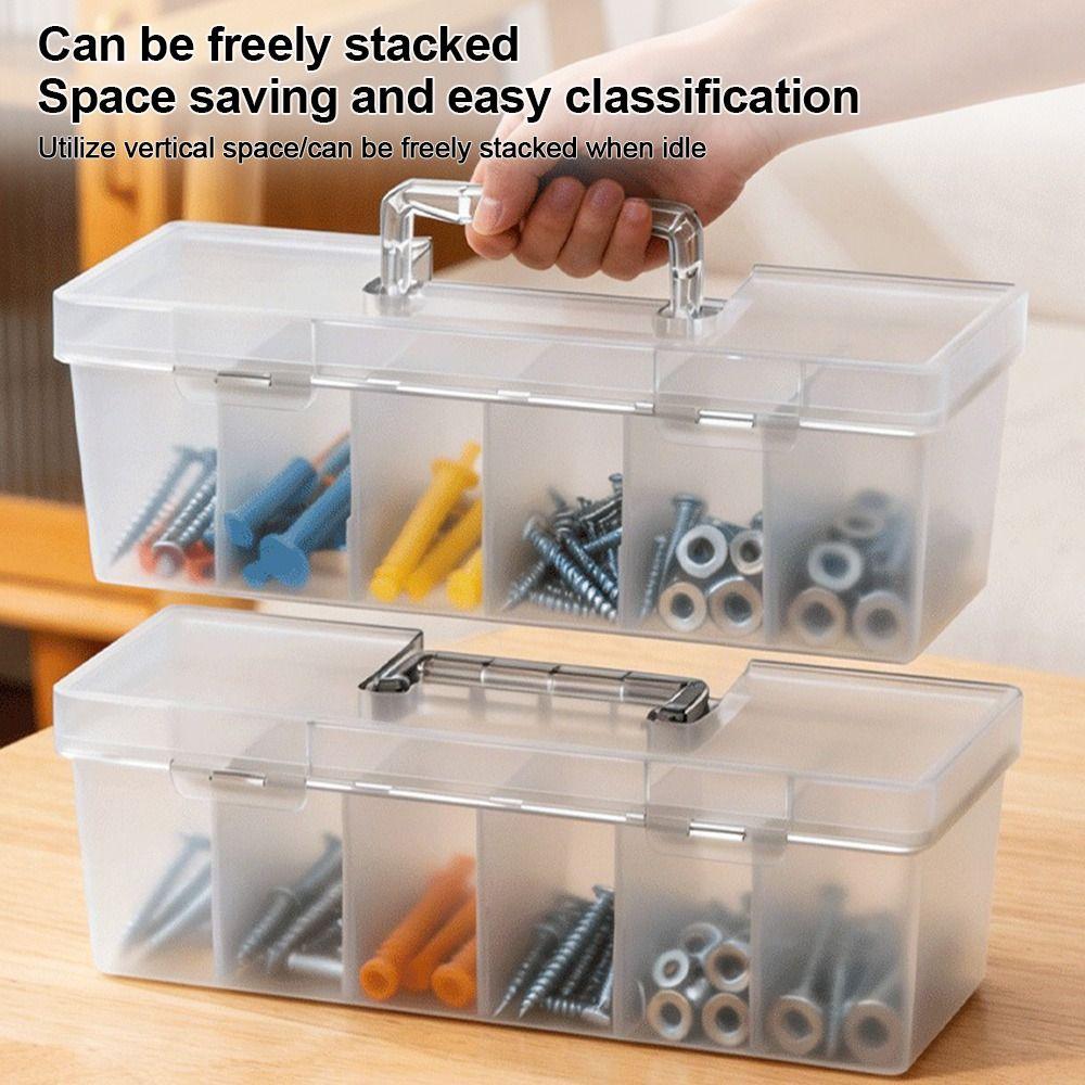 Multi-functional Tool Storage Box Transparent Hardware Tool Organizer Parts Organizing