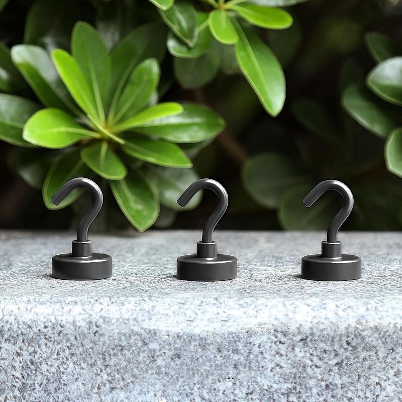 6PCS NdFeB strong magnetic keychain magnetic magnet hook magnetic buckle permanent magnet magnet round magnetic suction hook