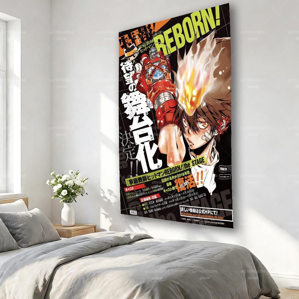 1pc KKatekyo HHitman RReborn Wall Tapestry Anime Manga Wall Hanging for Bedroom Dorm Living Room Fans Decor