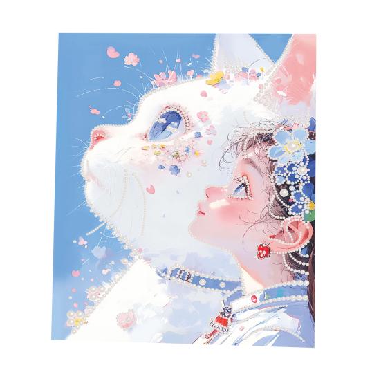 Kit de Pintura com Pérolas de Plástico para Adultos DIY Arte 3D com Pérolas Artesanato Pérolas de Plástico Tela Pré-Impressa Conjunto para Decoração de Casa Amantes de Artesanato