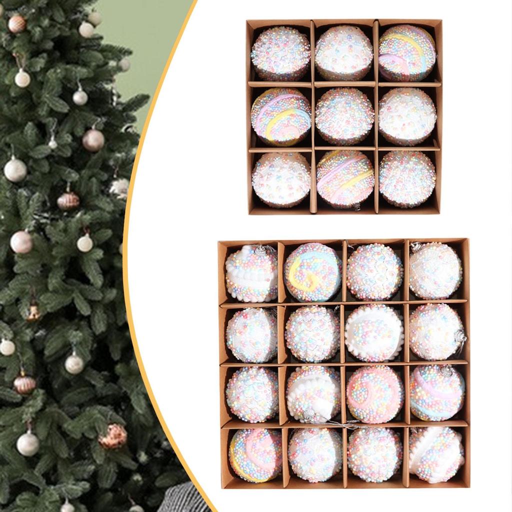 Christmas Balls Christmas Tree Baubles Shatterproof Foam with Hanging Hole Decorations for Thanksgiving New Year Anniversary
