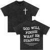 Christian Jesus Died for Me Now I Live for Him Bible Verse Vintage Washed T-shirts Men Women Fashion Harajuku Oversized T Shirts