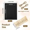 20 Pcs Paper Photo Frames, Kraft Paper Picture Frame Hanging Display Banner With Wooden Clips and String DIY for Wedding Party Classroom Wall Decor