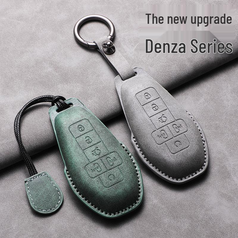 BYD D9 Key Faux Suede Protective Shell - Luxury Car Key Case