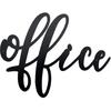 Metal Office Door Sign for Home & Business – Artistic Wall Decor with Modern Lettering | Black Office Signs for Walls, 9" X 7"
