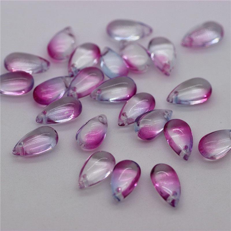 Jewelry Findings Colorful Loose Beads Glass Waterdrop DIY High Quality 50PCS 7x14mm Popular Crystal Pendant Hot Sale Handmade Material  beads