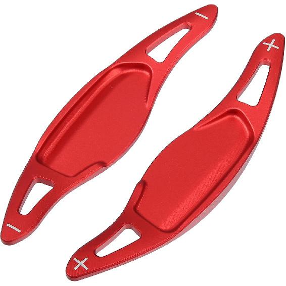 Lenkrad Schaltwippenabdeckung Schalthebelverlängerung für Kia 2018-2022 Aluminiumlegierung Schwarz (2er Set)