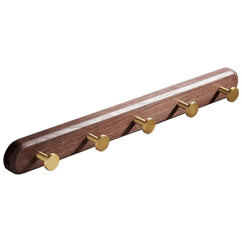 Wall Mounted Coat Hook Wood Clothes Hanger Decorative Key Holder Hat Scarf Handbag Storage Hanger Bathroom Rack