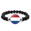 287 Länder Nationalflagge Druckknopf Elastisches Band Perlen Länderflagge Unabhängigkeitstag Perlen Schmuck Perlenarmband