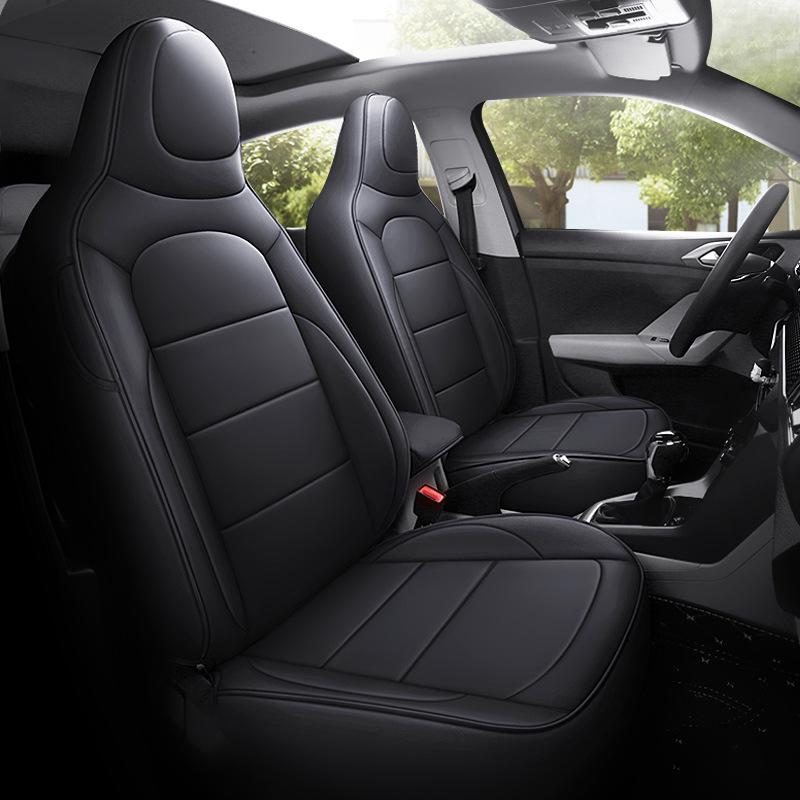 Volkswagen T-Cross All-Season Leather Seat Cushion - Full Surround, Five-Seat Fit.