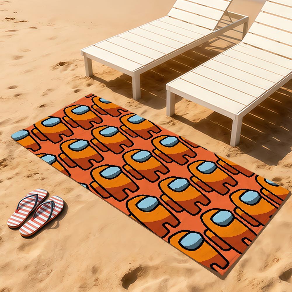 game art cartoon funny Soft Beach Towels Quick Dry Pool Towel for Travel Gym U-u-us-S bathing Spa Camp sport Gift A-A-a-amongS