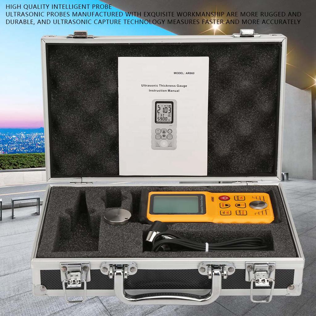SMART SENSOR AR860 Digital Ultrasonic Thickness Gauge Tester Measuring Range 1.0‑300.0mm(Steel)