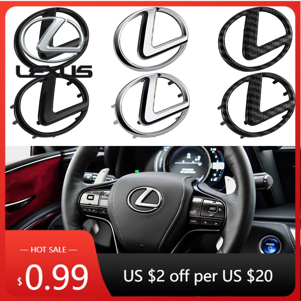 Interior Stickers ABS Car Steering Wheel Center Emblem Sticker Accessories For Lexus F SPORT IS200 CT200h GS300 LS430 RX450h LX5