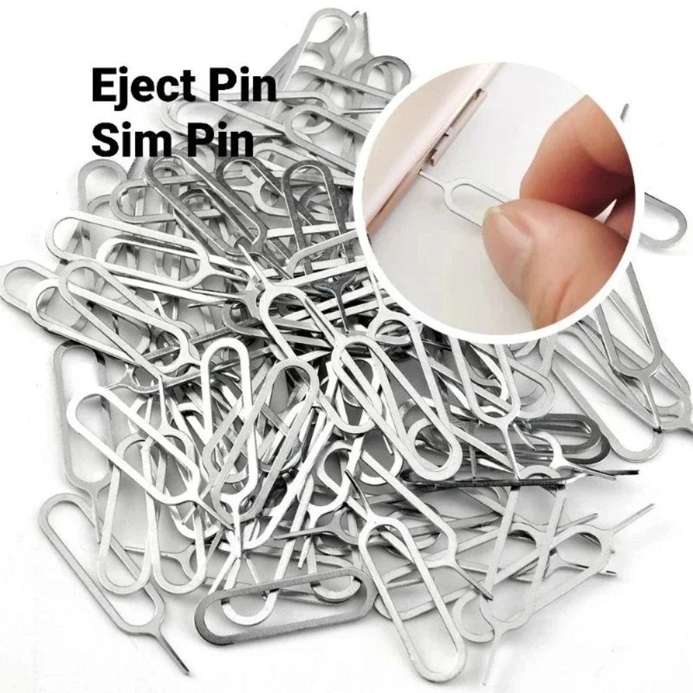 100Pcs Anti-Lost SIM Card Removal Tool Portable Ejecting Removal Needle for Cell Phone Smartphone