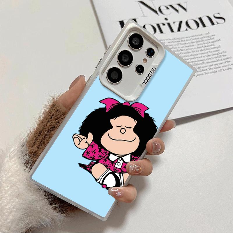 Mafalda Cartoon Cute Shockproof Phone Case for Samsung Galaxy S26 Edge S25 Ultra S24 FE S23 Plus S21 Cover Anti Fall Fundas