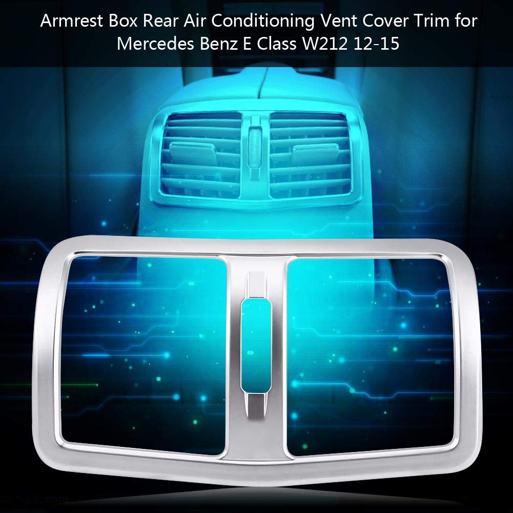 Qiilu Vent Cover Trim Car Frame Cover Rear Air Conditioning Outlet for Benz E-Class W212 12-15 Decorative Interior Panel