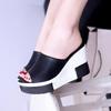 Women's 2026 Outdoor Waterproof Wedge Flip-Flops - High-Heeled, Non-Slip, Thick-Soled, Single-Strap Sandals