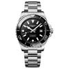 Orologio da immersione serie Concas movimento meccanico automatico impermeabile 300 metri cassa in acciaio inossidabile e ceramica quadrante nero 42mm L3.788.4.56.6