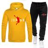 Men's 2025 Autumn/Winter Hooded Sweatshirt & Pants Set: Trendy Casual Sportswear 