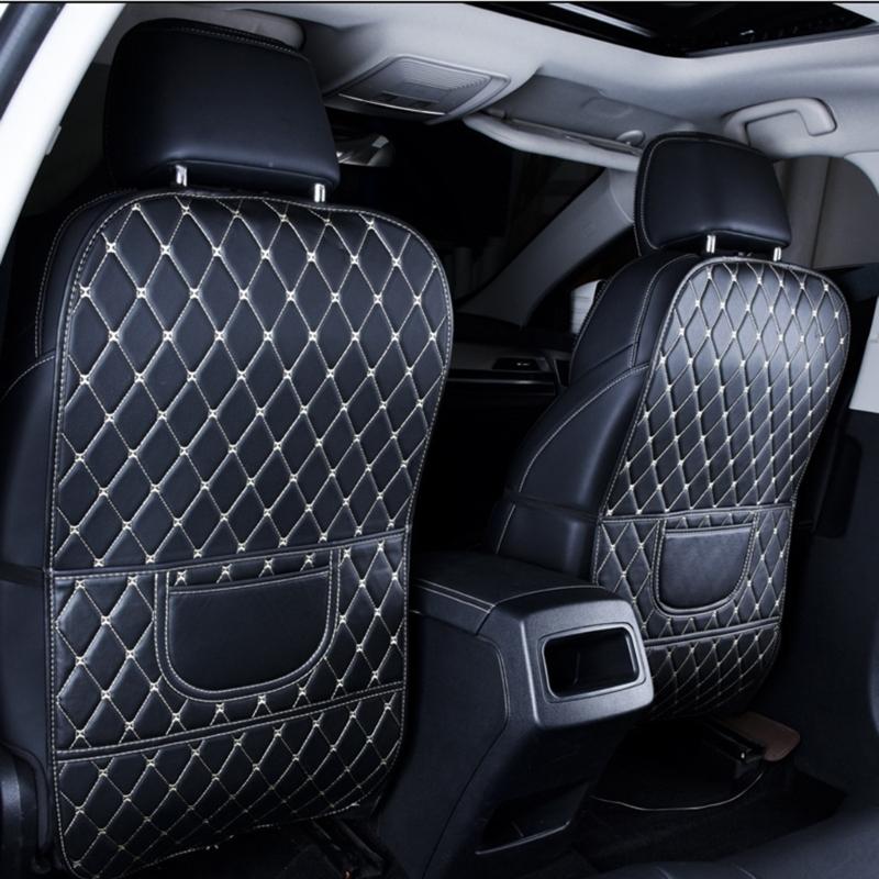 Easy Clean Car Seat Back Cover Waterproof Leather Kick Guard Easy Installation Full Protection Mat Cover