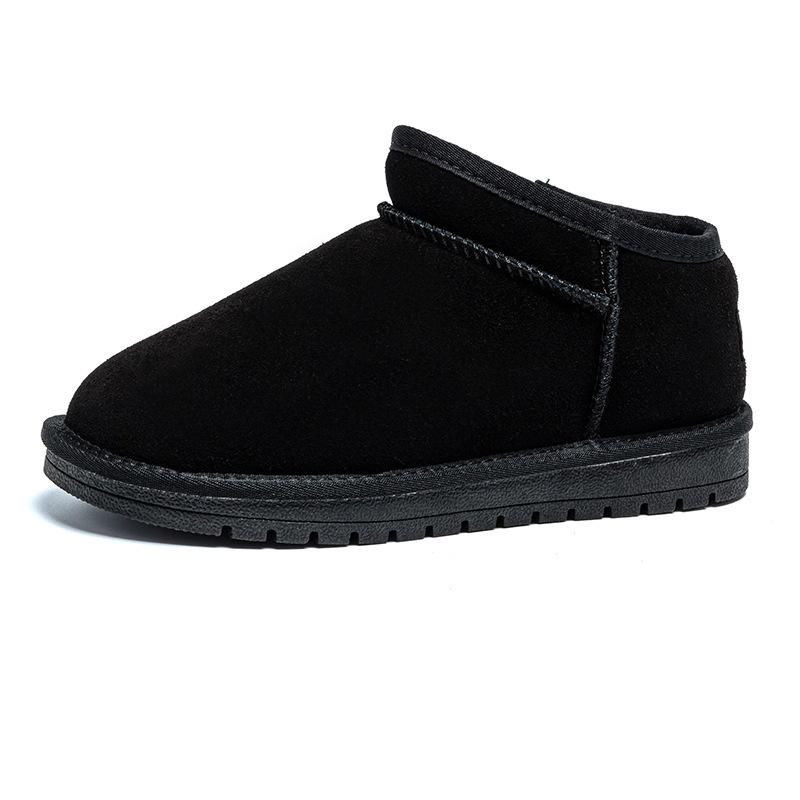 Integrierte Pelz-Schneestiefel Herren und Damen Winter verdickt warm wasserdicht rutschfest Samt Baumwollschuhe Große Baumwollschuhe