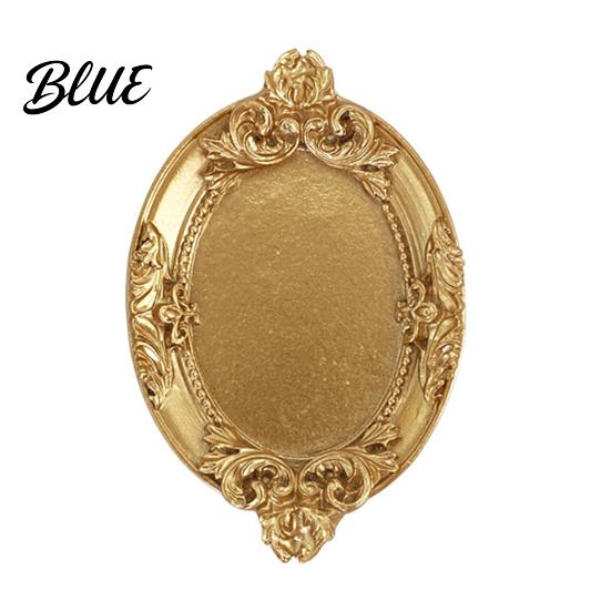 Resin Jewelry Tray Wear-Resistant Desktop European Pattern Embossed with Vintage Golden Gloss Organizer Decorative Gilded Finish for Candles